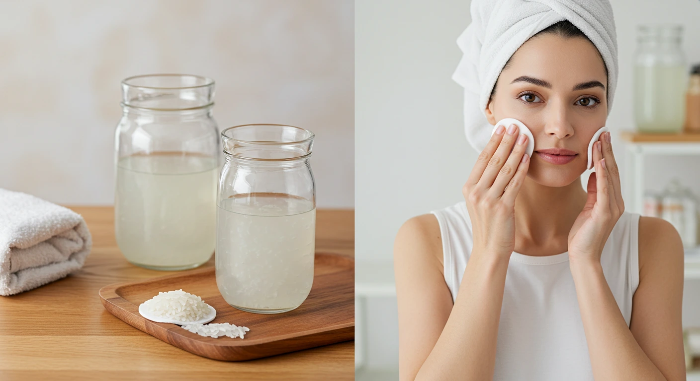 skin care of rice and water